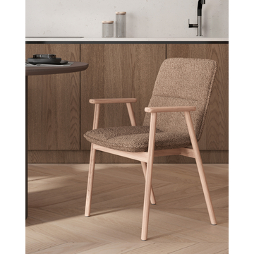 Стул обеденный Philo с деревянными ножками коричневый