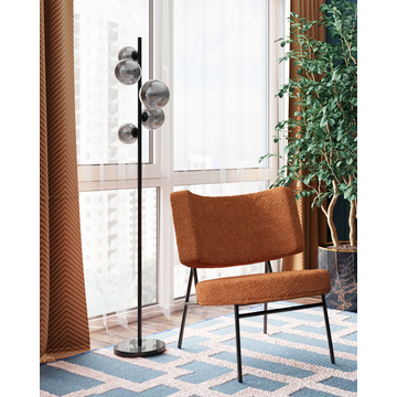 Мини-кресло District Lounge букле терракотовый