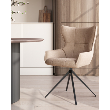 Стул Carlene вращающийся бежевый