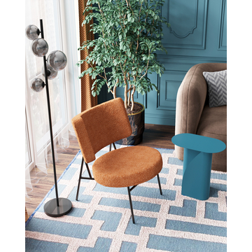 Мини-кресло District Lounge букле терракотовый