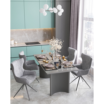 Стул Carlene вращающийся серый