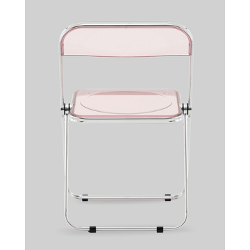 Стул Fold Pink складной розовый прозрачный пластиковый