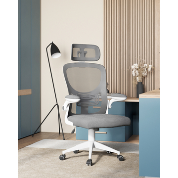 Кресло офисное TopChairs Airone серый ткань
