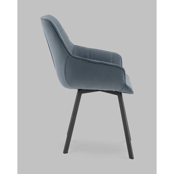 Стул Амальри велюр серо-синий