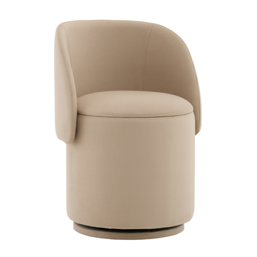 Пуф-трансформер Таунсвилл вращающийся с ящиком велюр светло-серый