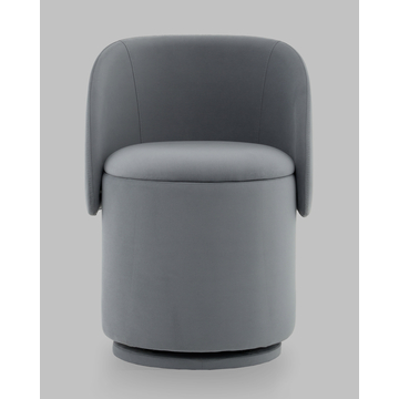 Пуф-трансформер Таунсвилл вращающийся с ящиком велюр серый