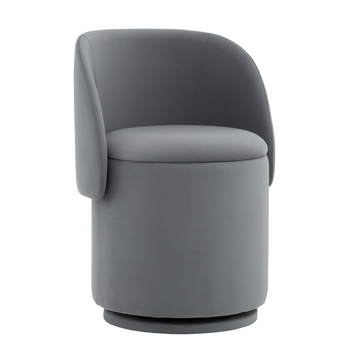 Пуф-трансформер Таунсвилл вращающийся с ящиком велюр серый