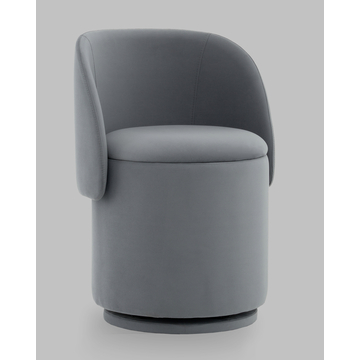 Пуф-трансформер Таунсвилл вращающийся с ящиком велюр серый