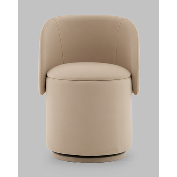 Пуф-трансформер Таунсвилл вращающийся с ящиком велюр бежевый