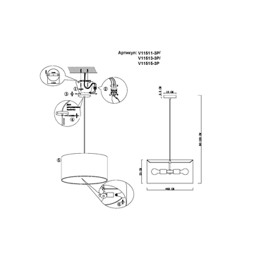 Светильник подвесной Moderli V11511-3P Gingko