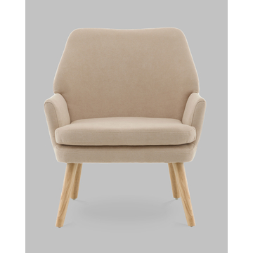 Кресло Харви бежевый деревянные ножки