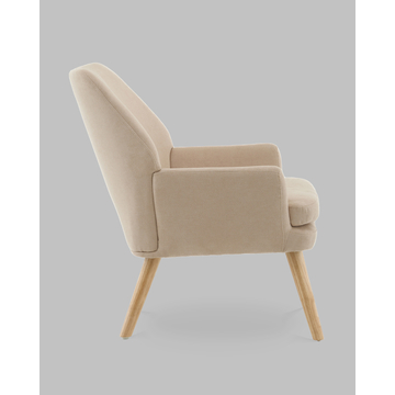 Кресло Харви бежевый деревянные ножки