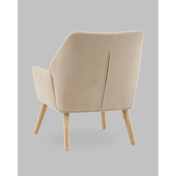 Кресло Харви бежевый деревянные ножки