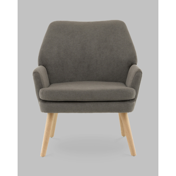 Кресло Харви серый деревянные ножки