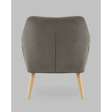 Кресло Харви серый деревянные ножки