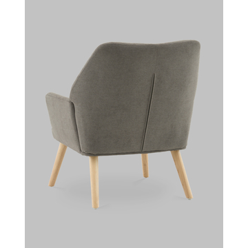 Кресло Харви серый деревянные ножки