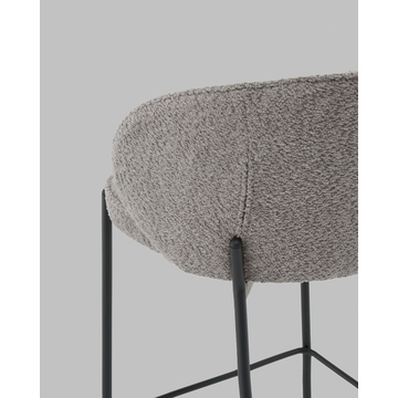 Стул полубарный Тисдейл букле серый