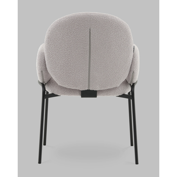 Стул с подлокотниками Моллек букле светло-серый