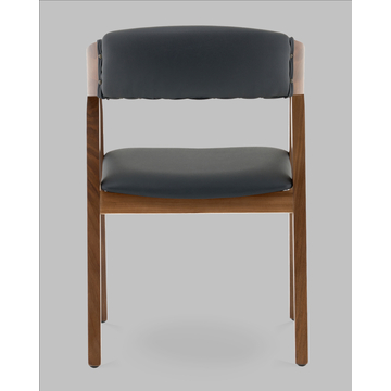 Стул Вудкерри S каркас дерево цвет темный орех экокожа черный