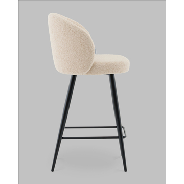 Стул полубарный Ханнингем букле бежевый