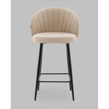 Стул полубарный Ханнингем велюр бежевый