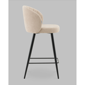 Стул полубарный Ханнингем велюр бежевый