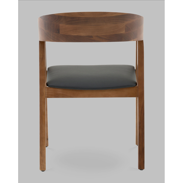 Стул Вудкерри каркас дерево цвет темный орех экокожа черный