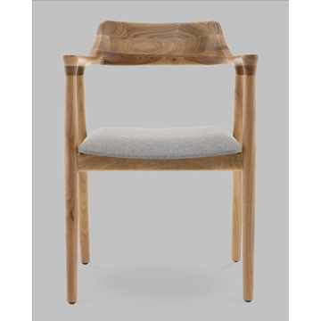 Стул Вудримини каркас дерево цвет натуральный орех рогожка серый