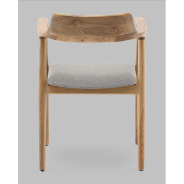 Стул Вудримини каркас дерево цвет натуральный орех рогожка серый