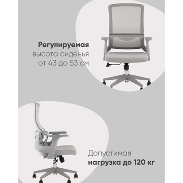 Кресло офисное TopChairs Argo серый