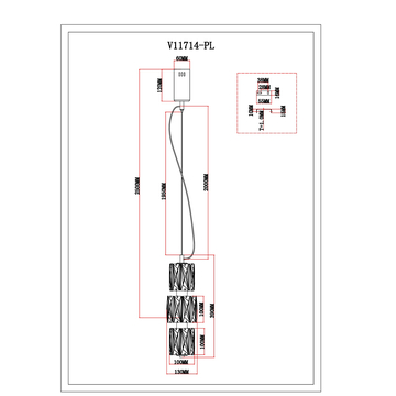 Светильник подвесной светодиодный Moderli V11714-PL Prismique
