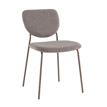 Стул обеденный Gigi букле тёмно-серый серые ножки