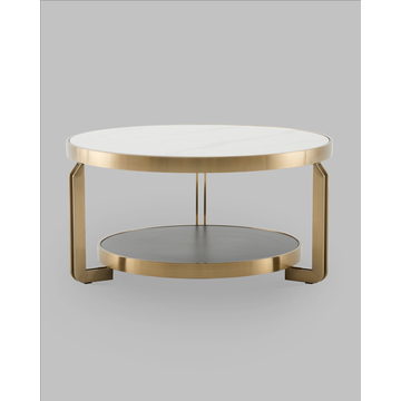 Журнальный столик Калисто 90*90 см светлая и темная керамика