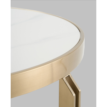 Журнальный столик Калисто 90*90 см светлая и темная керамика