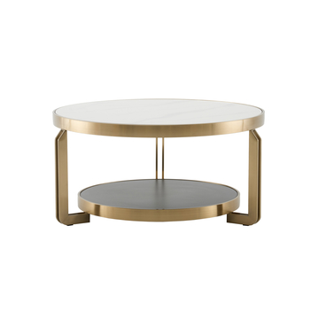 Журнальный столик Калисто 90*90 см светлая и темная керамика