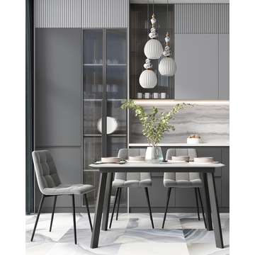 Стул Одди NEW велюр светло-серый