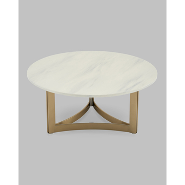 Журнальный столик Кассия 90*90 см светлая керамика