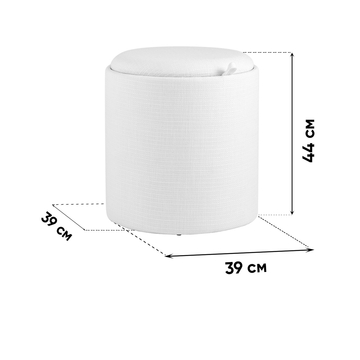 Пуф-столик с ящиком Хюгге S букле зелёный