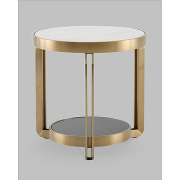 Журнальный столик Калисто 55*55 см светлая и темная керамика