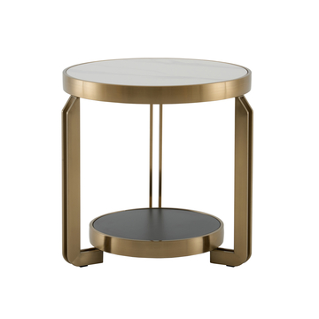 Журнальный столик Калисто 55*55 см светлая и темная керамика