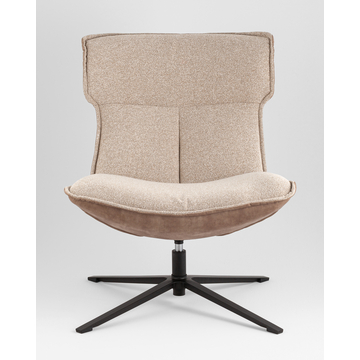 Кресло лаунж Sway бежевый с коричневым