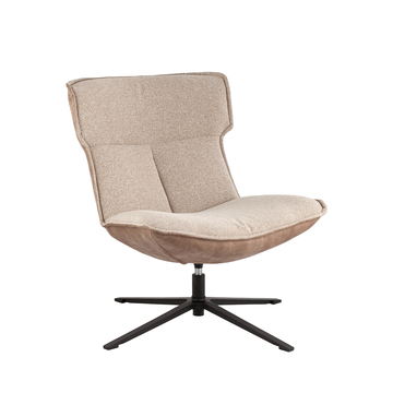 Кресло лаунж Sway бежевый с коричневым