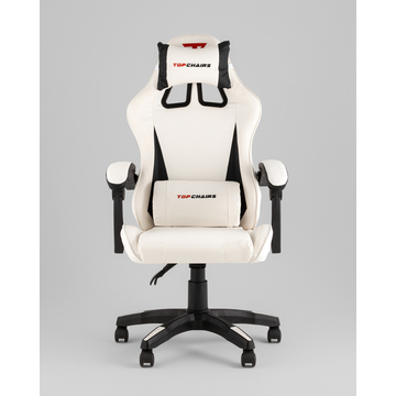 Кресло спортивное TopChairs Phantom бело-черный