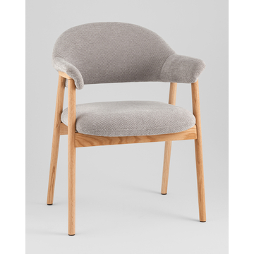 Стул обеденный Tavu с деревянными ножками серый