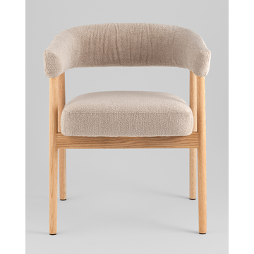 Стул обеденный Zubo с деревянными ножками бежевый