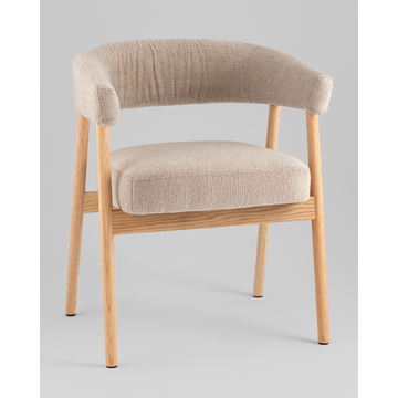 Стул обеденный Zubo с деревянными ножками бежевый