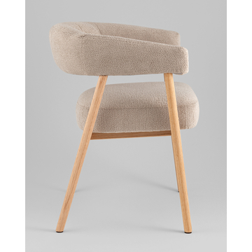 Стул обеденный Zubo с деревянными ножками бежевый