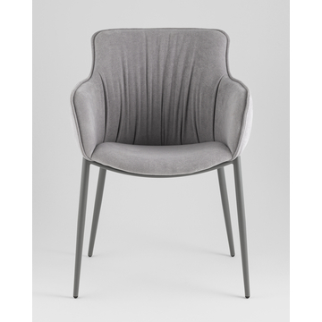 Стул Твигги шенилл серый каркас серый