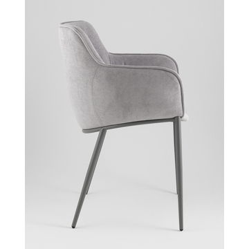 Стул Твигги шенилл серый каркас серый
