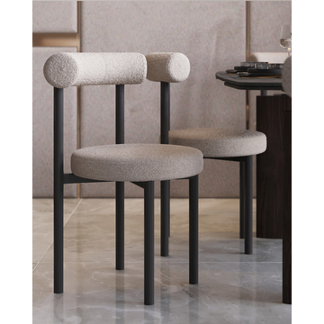 Стул обеденный Флорео букле светло-серый